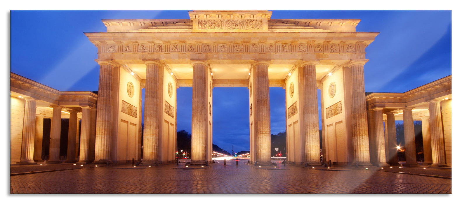 Pixxprint Brandenburger Tor, Glasbild Panorama