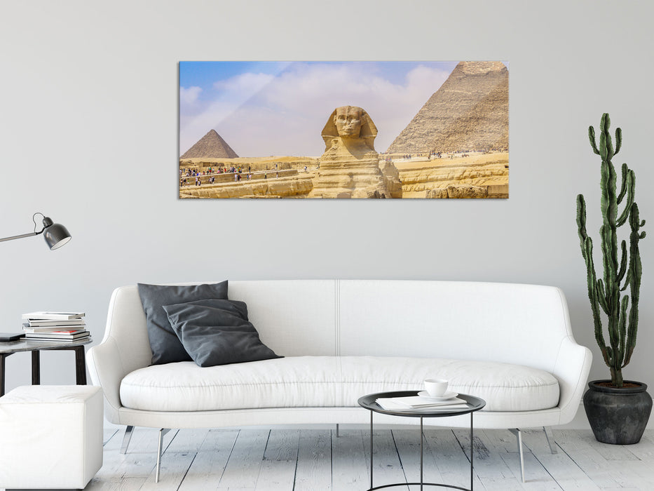 Große Sphinx von Gizeh, Glasbild Panorama