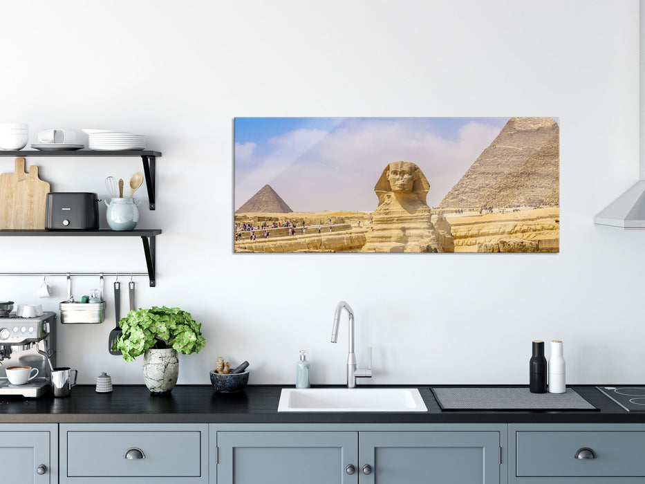 Große Sphinx von Gizeh, Glasbild Panorama