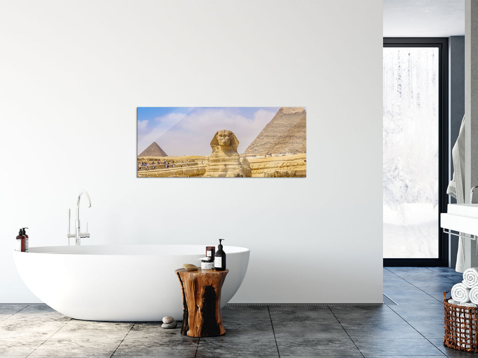 Große Sphinx von Gizeh, Glasbild Panorama