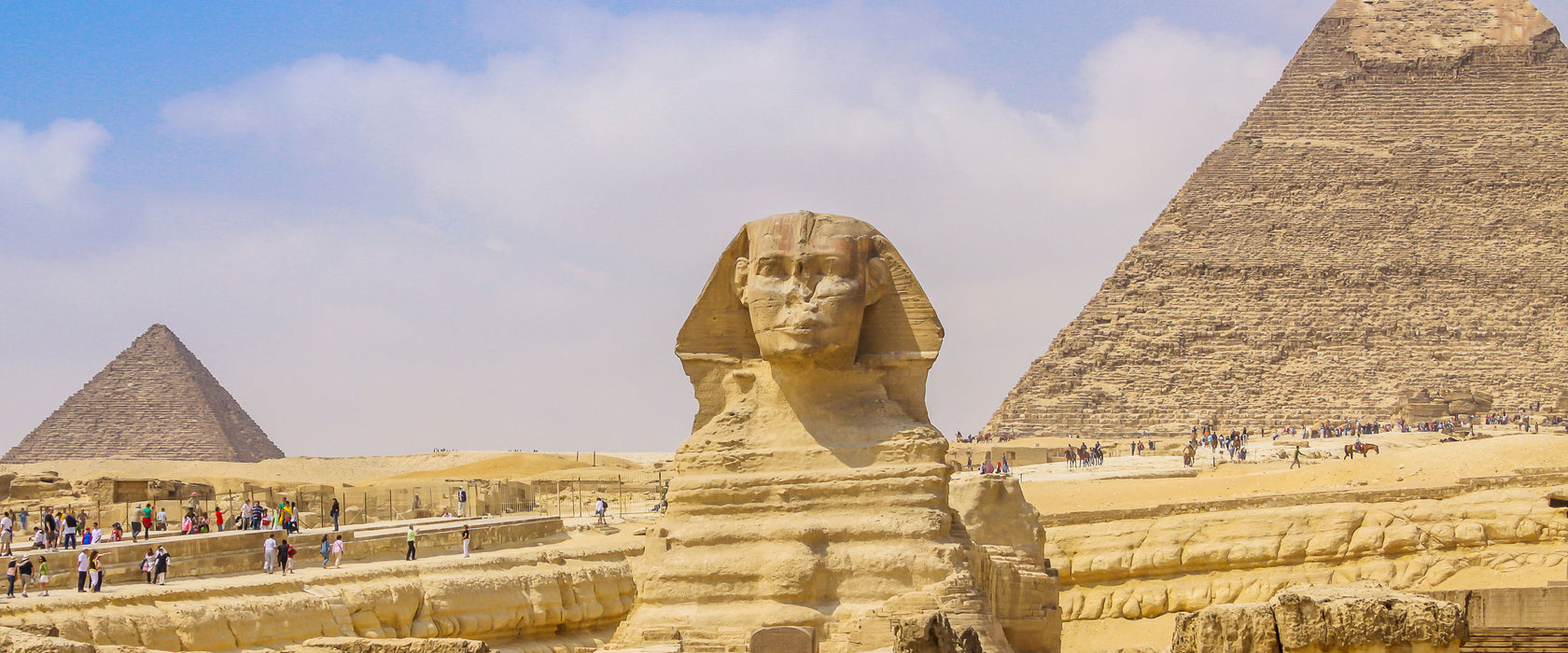 Große Sphinx von Gizeh, Glasbild Panorama