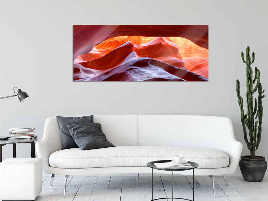 Antelope Canyon Arizona, Glasbild Panorama