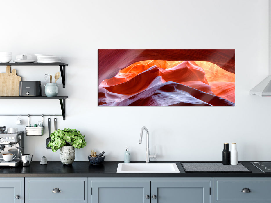 Antelope Canyon Arizona, Glasbild Panorama