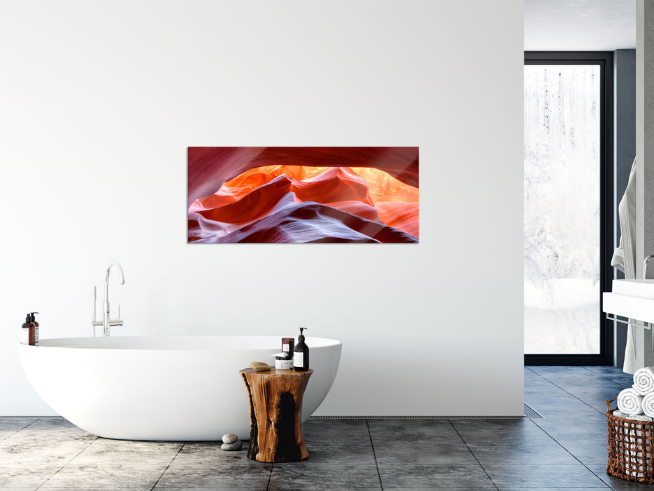 Antelope Canyon Arizona, Glasbild Panorama