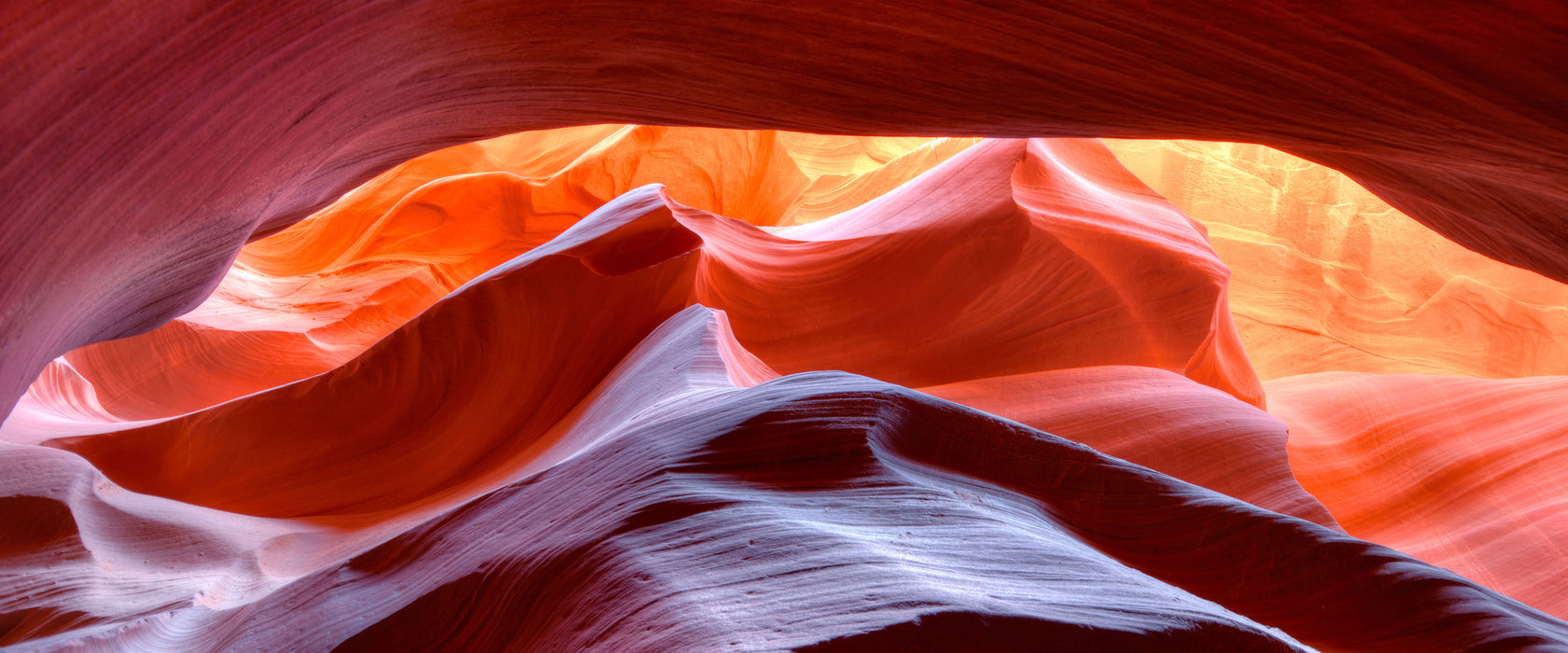 Antelope Canyon Arizona, Glasbild Panorama