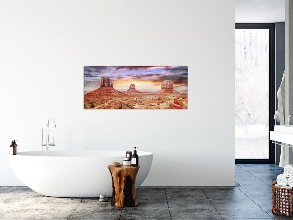 Utah Monument Valley, Glasbild Panorama