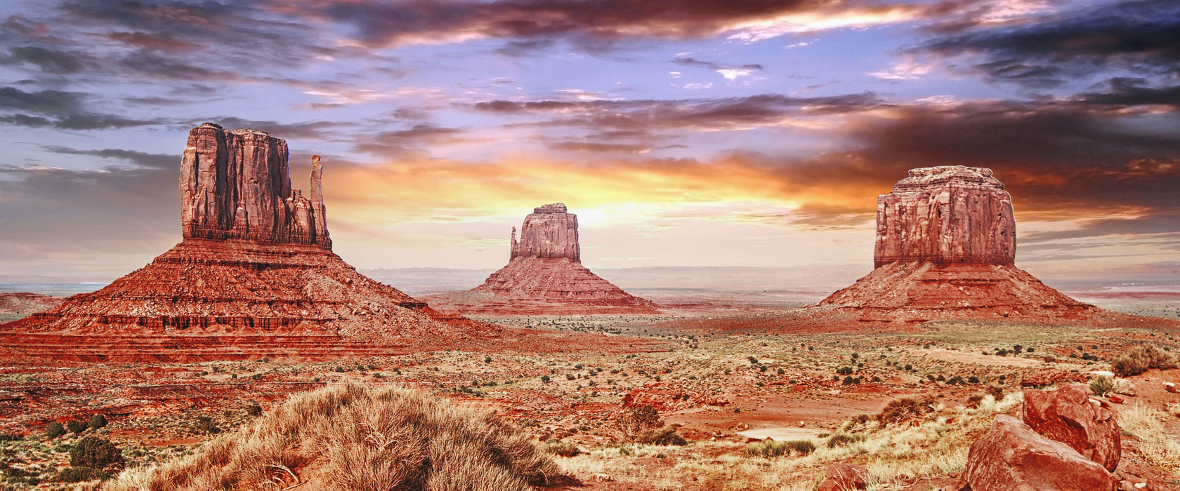 Utah Monument Valley, Glasbild Panorama