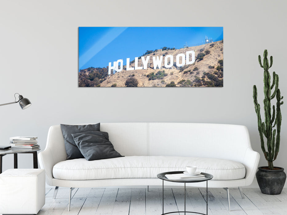 Hollywood Wahrzeichen, Glasbild Panorama