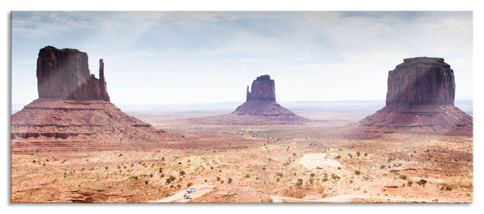 Pixxprint Monument Valley, Glasbild Panorama