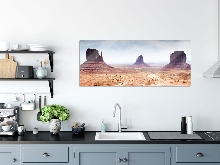 Monument Valley, Glasbild Panorama