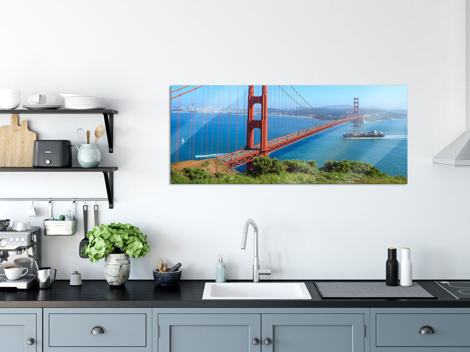 Golden Gate Bridge, Glasbild Panorama