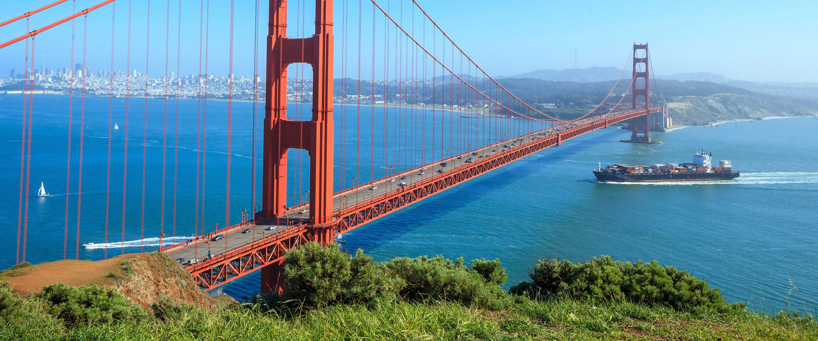 Golden Gate Bridge, Glasbild Panorama