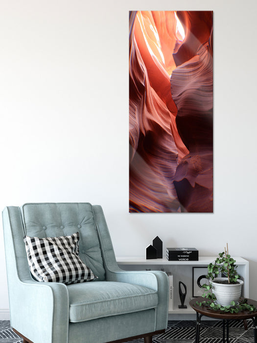 Antelope Canyon Arizona, Glasbild Panorama