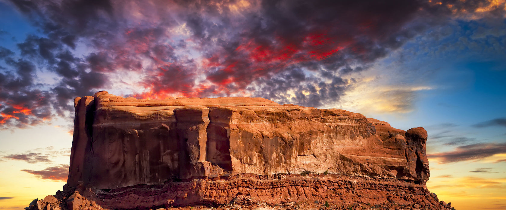 Monument Valley, Glasbild Panorama