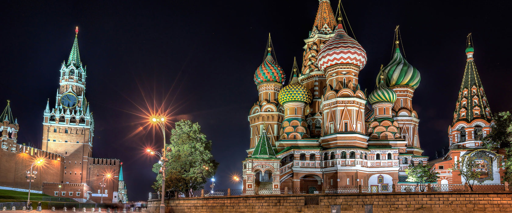 Basilius Kathedrale in Moskau, Glasbild Panorama