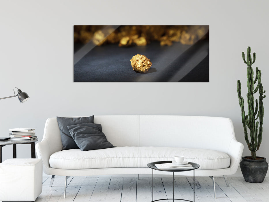 Goldnugget, Glasbild Panorama