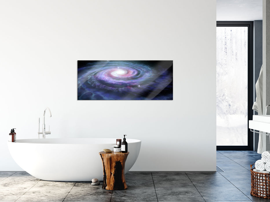 Sternenwirbel Galaxie, Glasbild Panorama