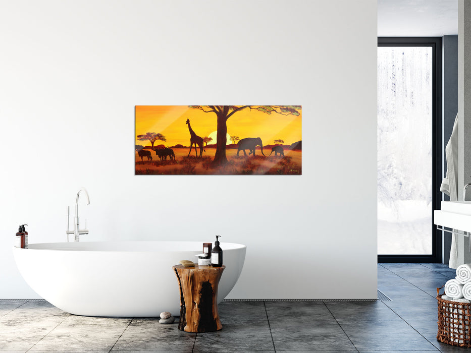 Savanne Kunst, Glasbild Panorama