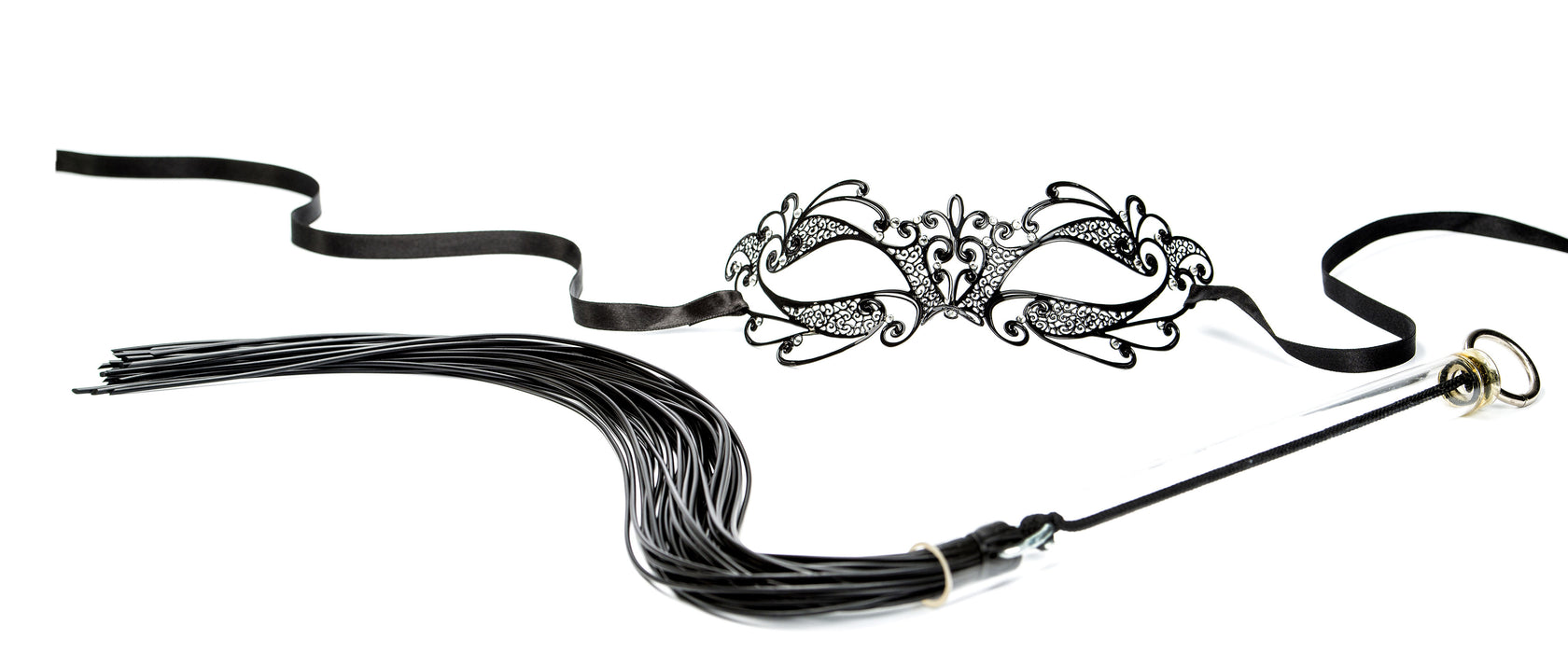 Peitsche & Maske Shades of, Glasbild Panorama