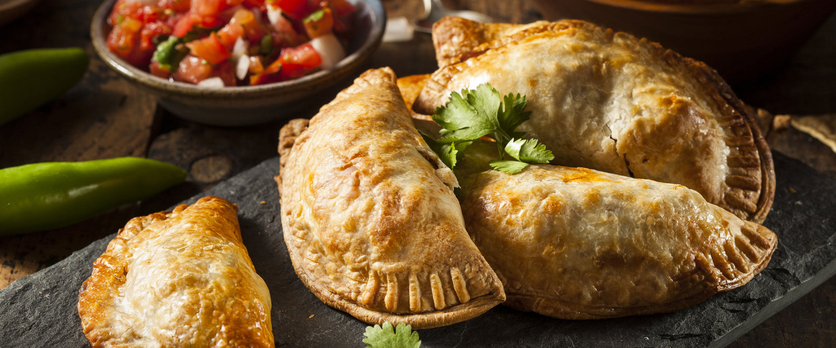 Wunderbare Tortellini, Glasbild Panorama