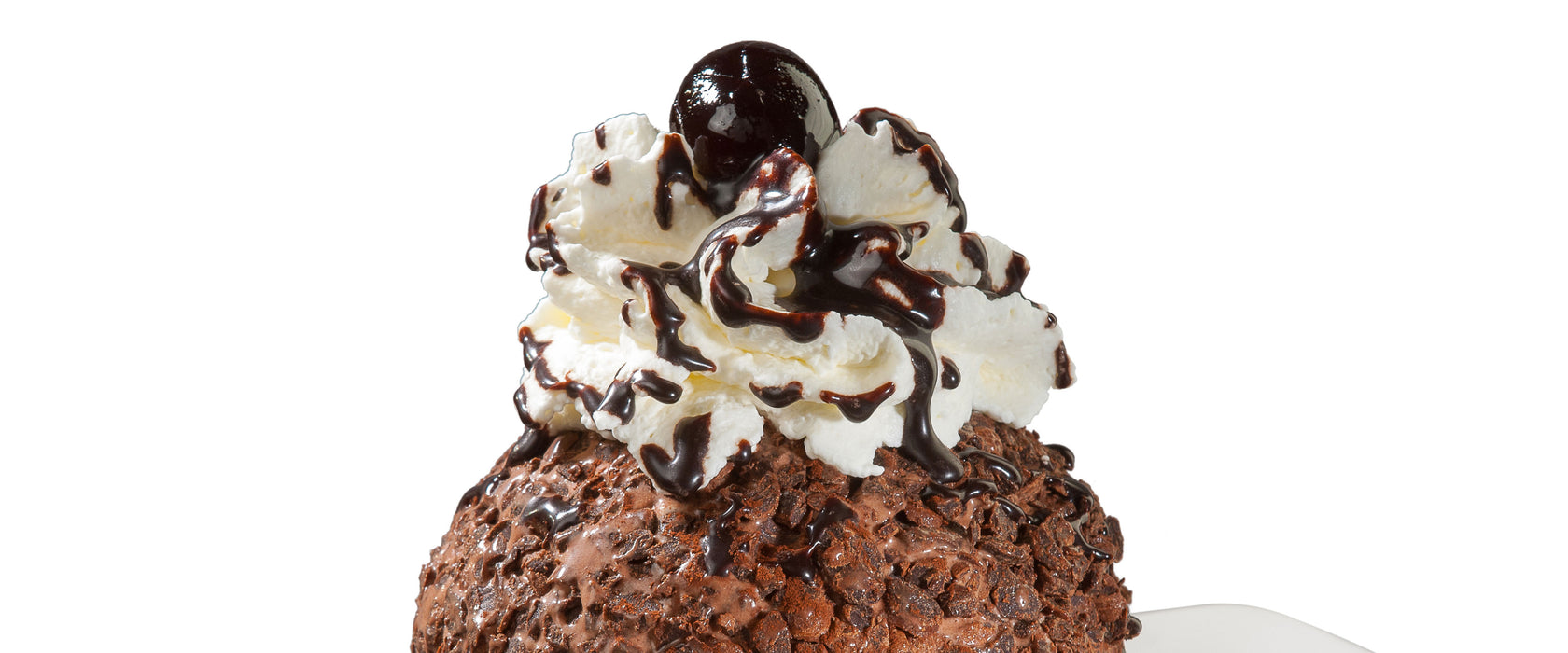 Schokoladeneis, Glasbild Panorama