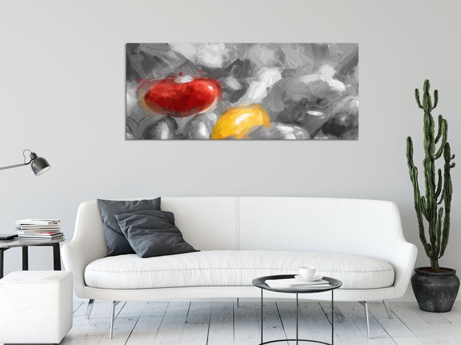 leckere kleine Süßigkeiten, Glasbild Panorama