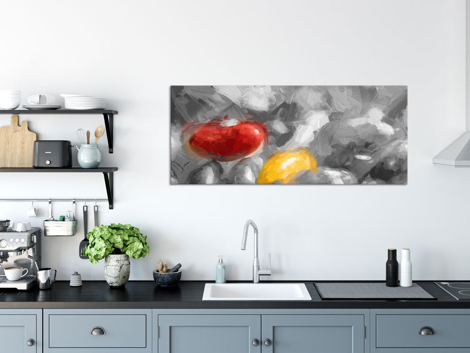 leckere kleine Süßigkeiten, Glasbild Panorama