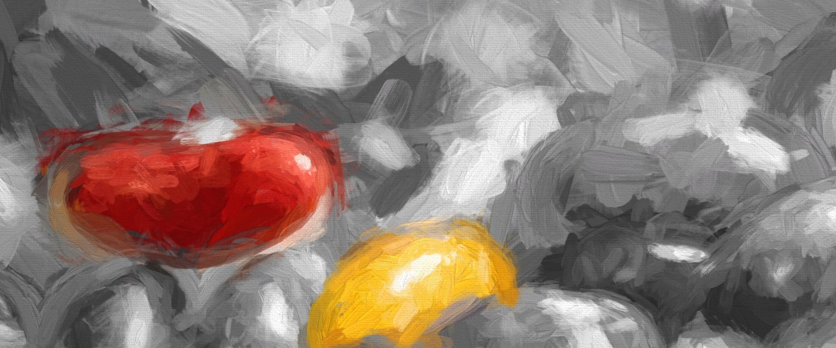 leckere kleine Süßigkeiten, Glasbild Panorama