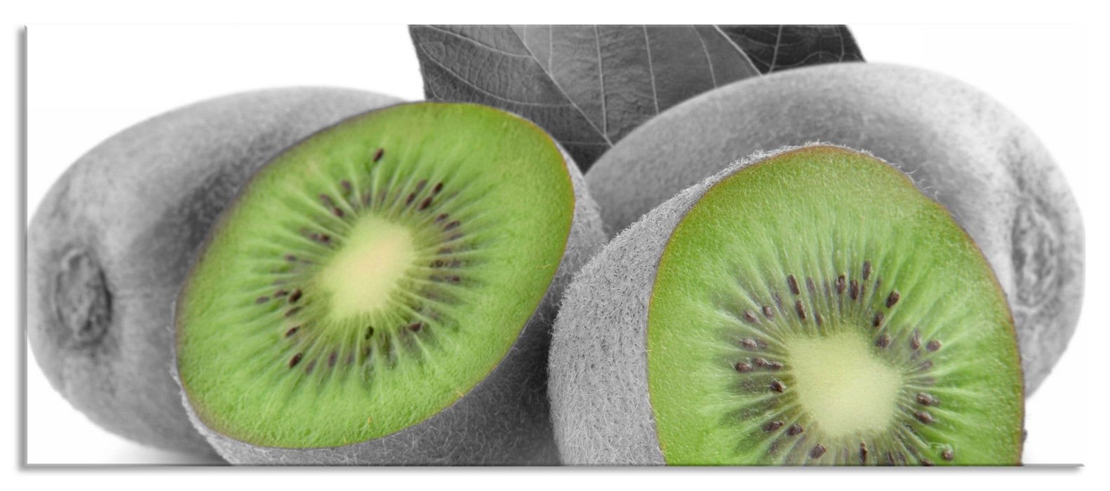 Pixxprint schöne Kiwis, Glasbild Panorama