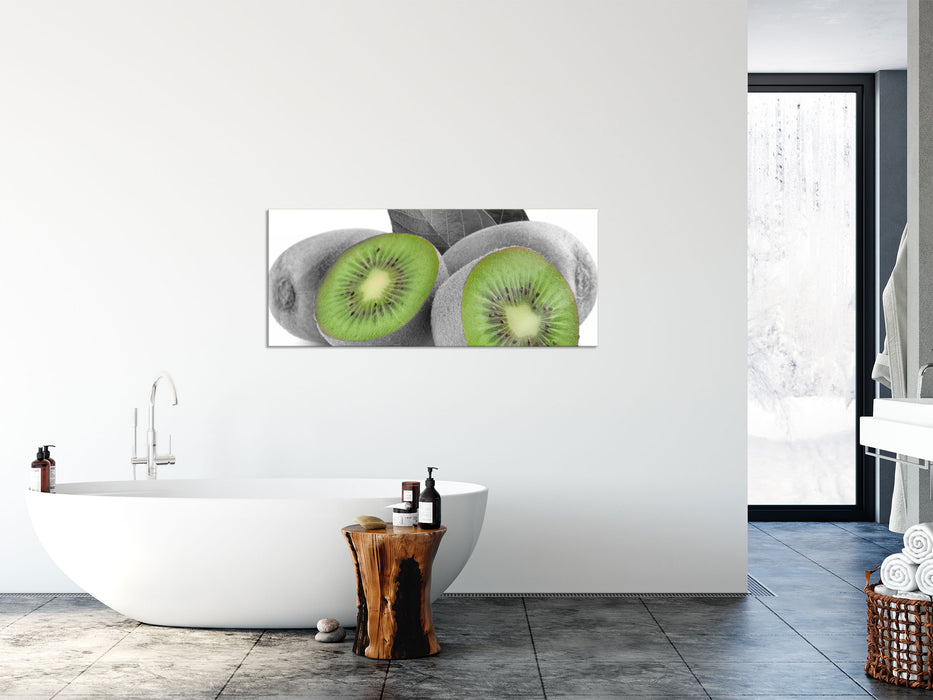 schöne Kiwis, Glasbild Panorama
