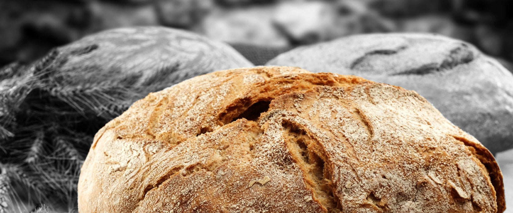 knuspriges Brot, Glasbild Panorama