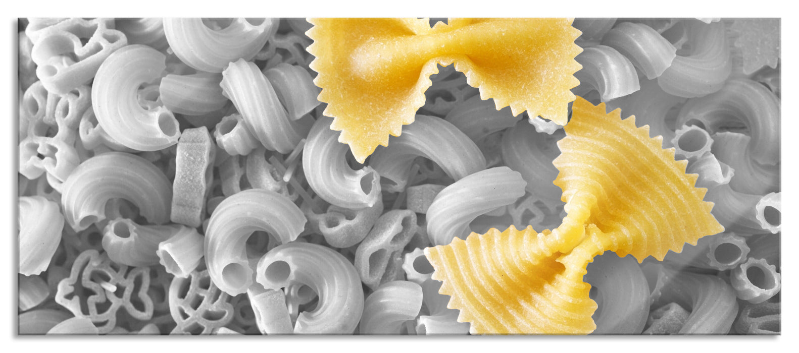 Pixxprint Nudelmischung, Glasbild Panorama