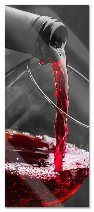 Pixxprint köstlicher Rotwein, Glasbild Panorama