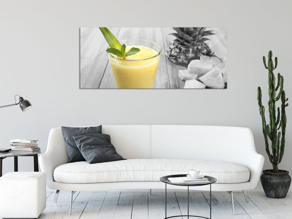 Ananasshake, Glasbild Panorama