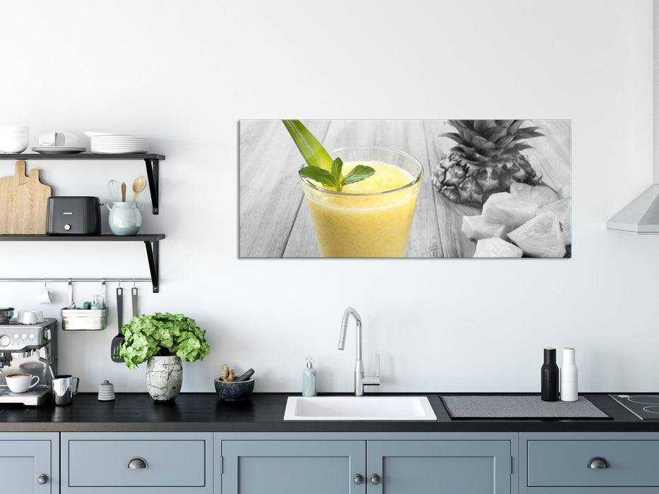 Ananasshake, Glasbild Panorama