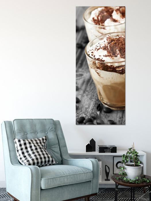 Cappuccino, Glasbild Panorama