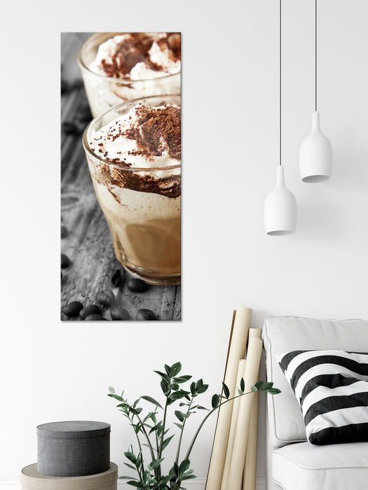 Cappuccino, Glasbild Panorama