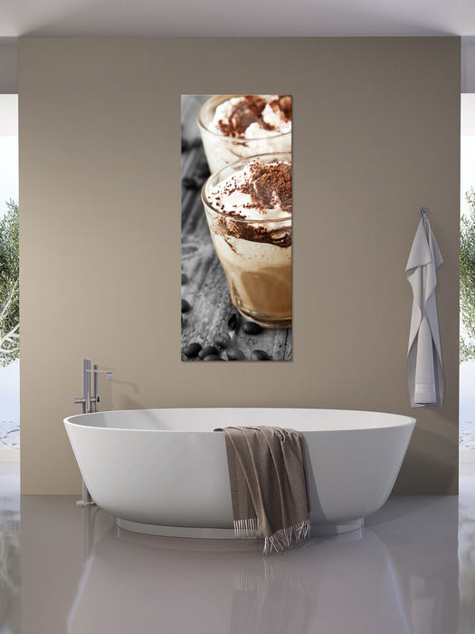 Cappuccino, Glasbild Panorama