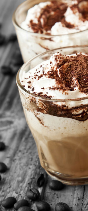 Cappuccino, Glasbild Panorama