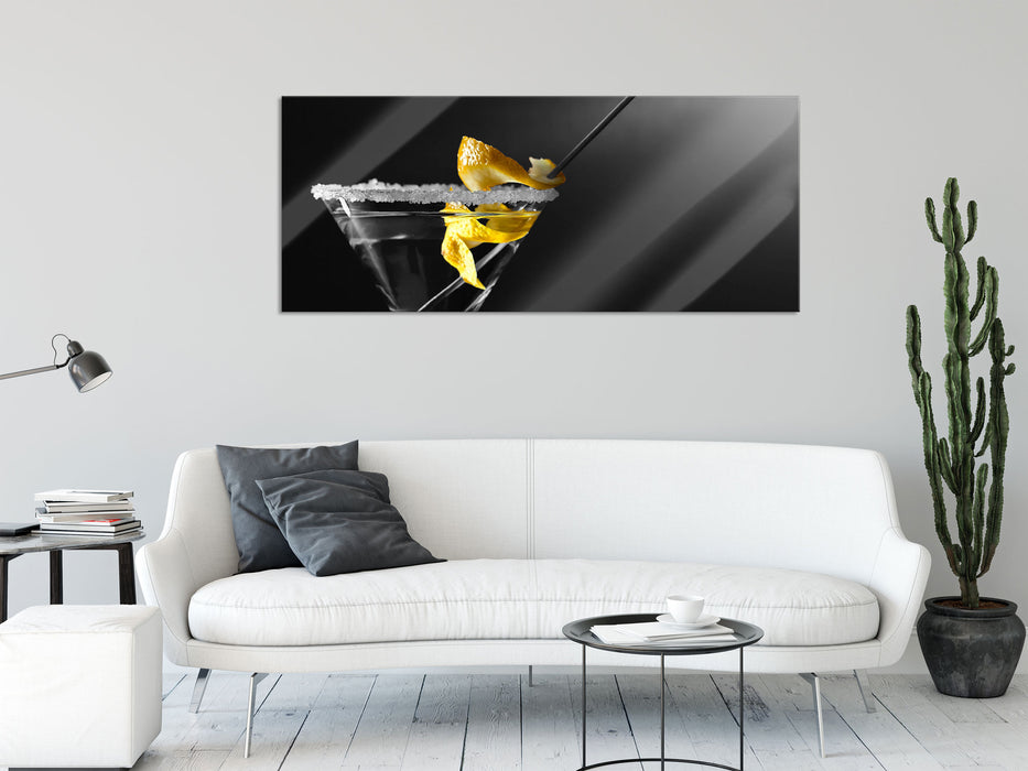 Cocktail Zuckerrand, Glasbild Panorama