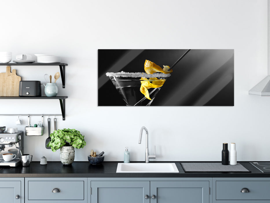 Cocktail Zuckerrand, Glasbild Panorama