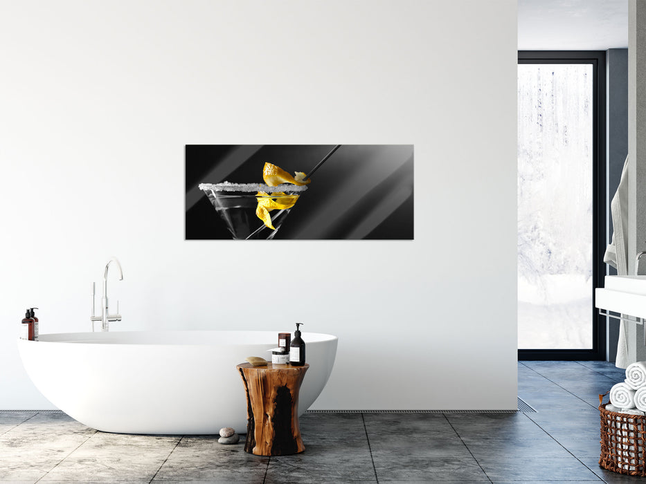 Cocktail Zuckerrand, Glasbild Panorama