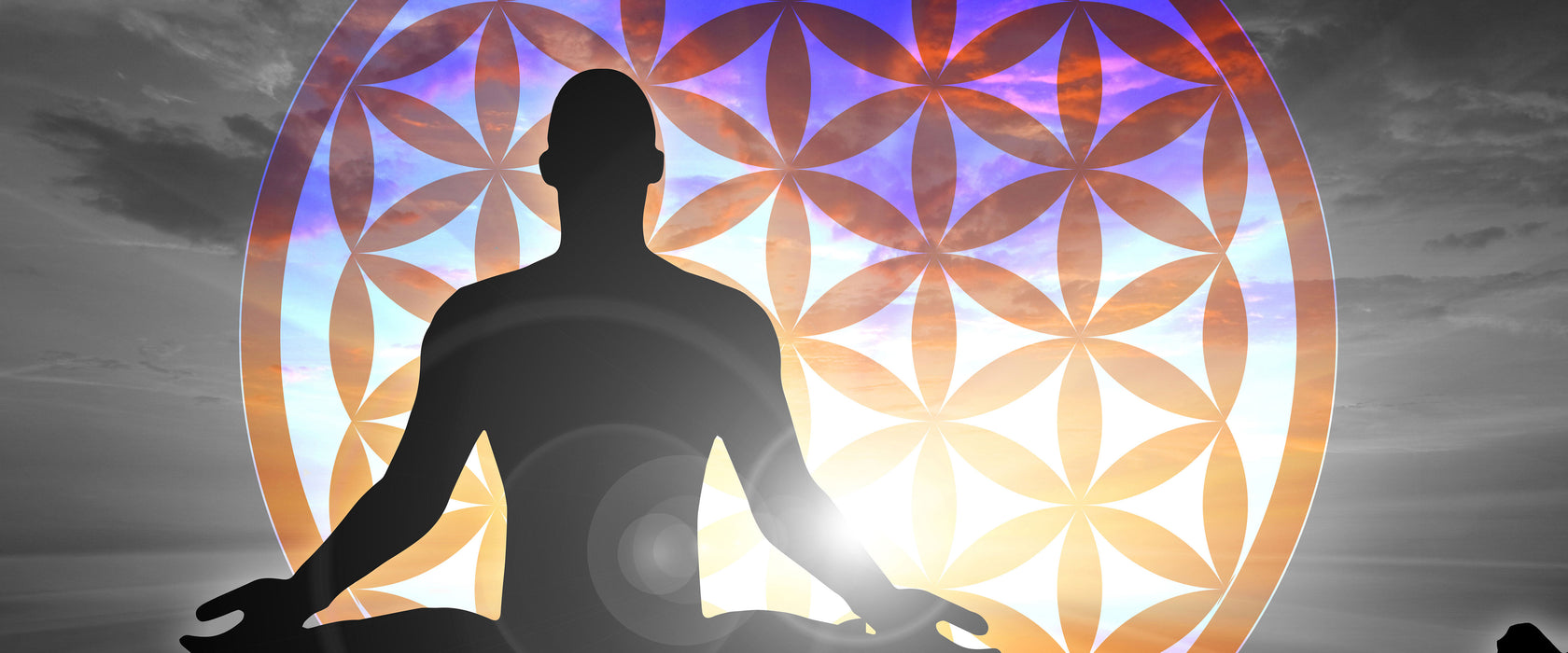 Blume des Lebens, Glasbild Panorama