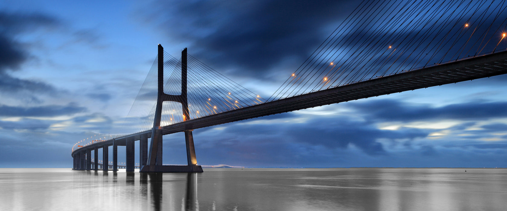 Ponte Vasco da Gama Brücke, Glasbild Panorama