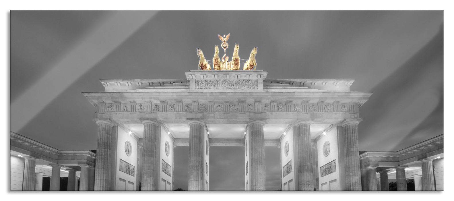 Pixxprint schönes Brandenburger Tor, Glasbild Panorama