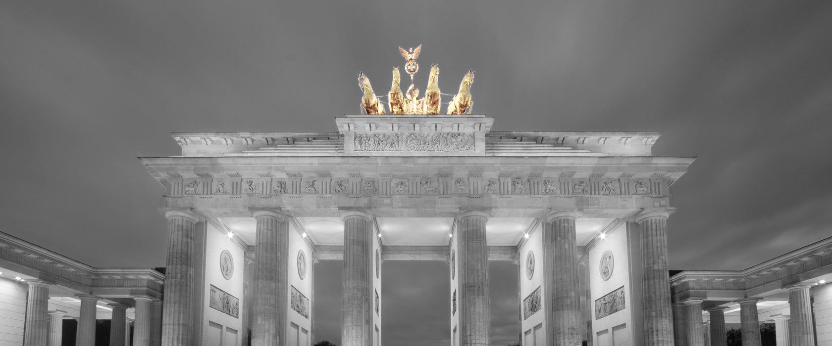 schönes Brandenburger Tor, Glasbild Panorama