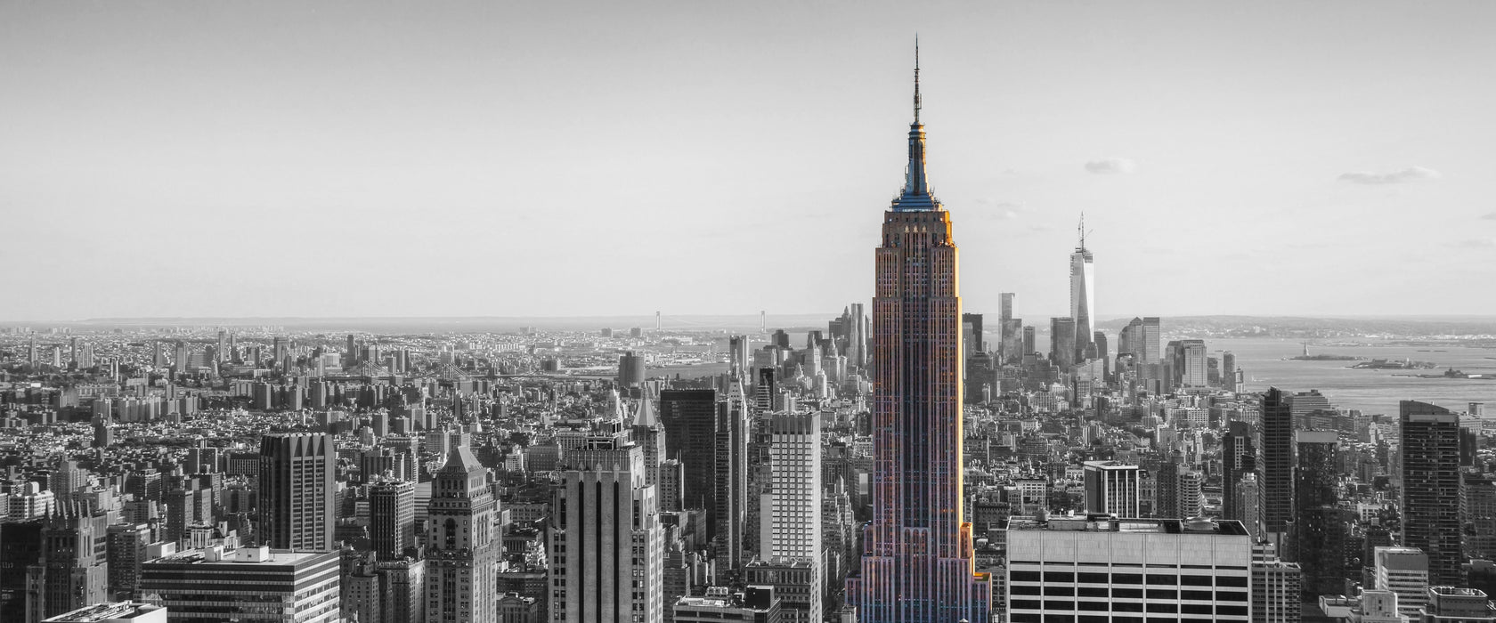 traumhafte Empire State Building, Glasbild Panorama