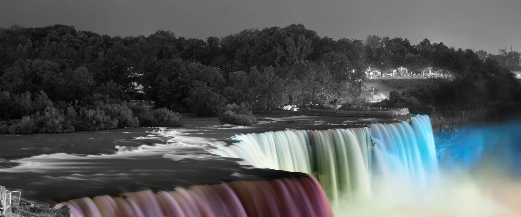 wunderschöne Niagara Fälle, Glasbild Panorama