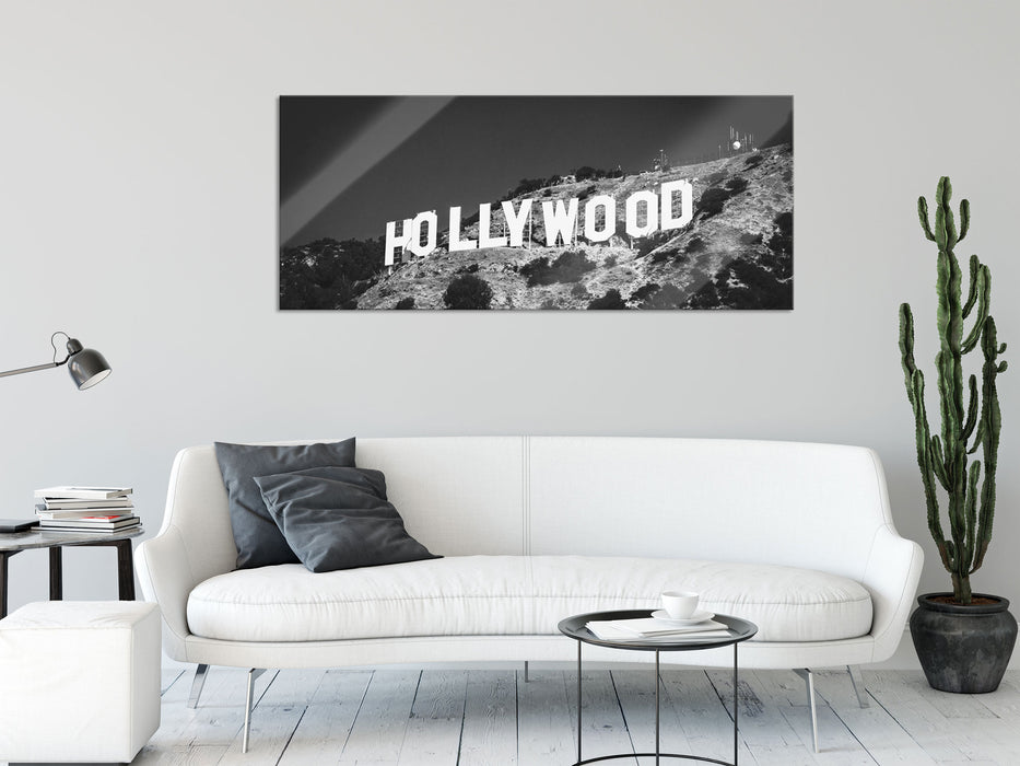 Wahrzeichen von Hollywood, Glasbild Panorama