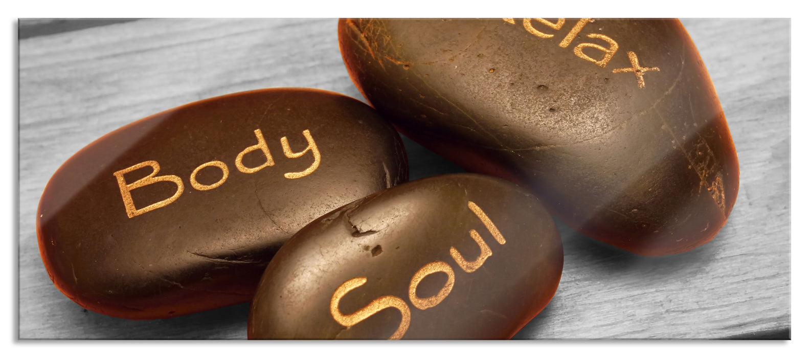 Pixxprint Relax Body Soul, Glasbild Panorama